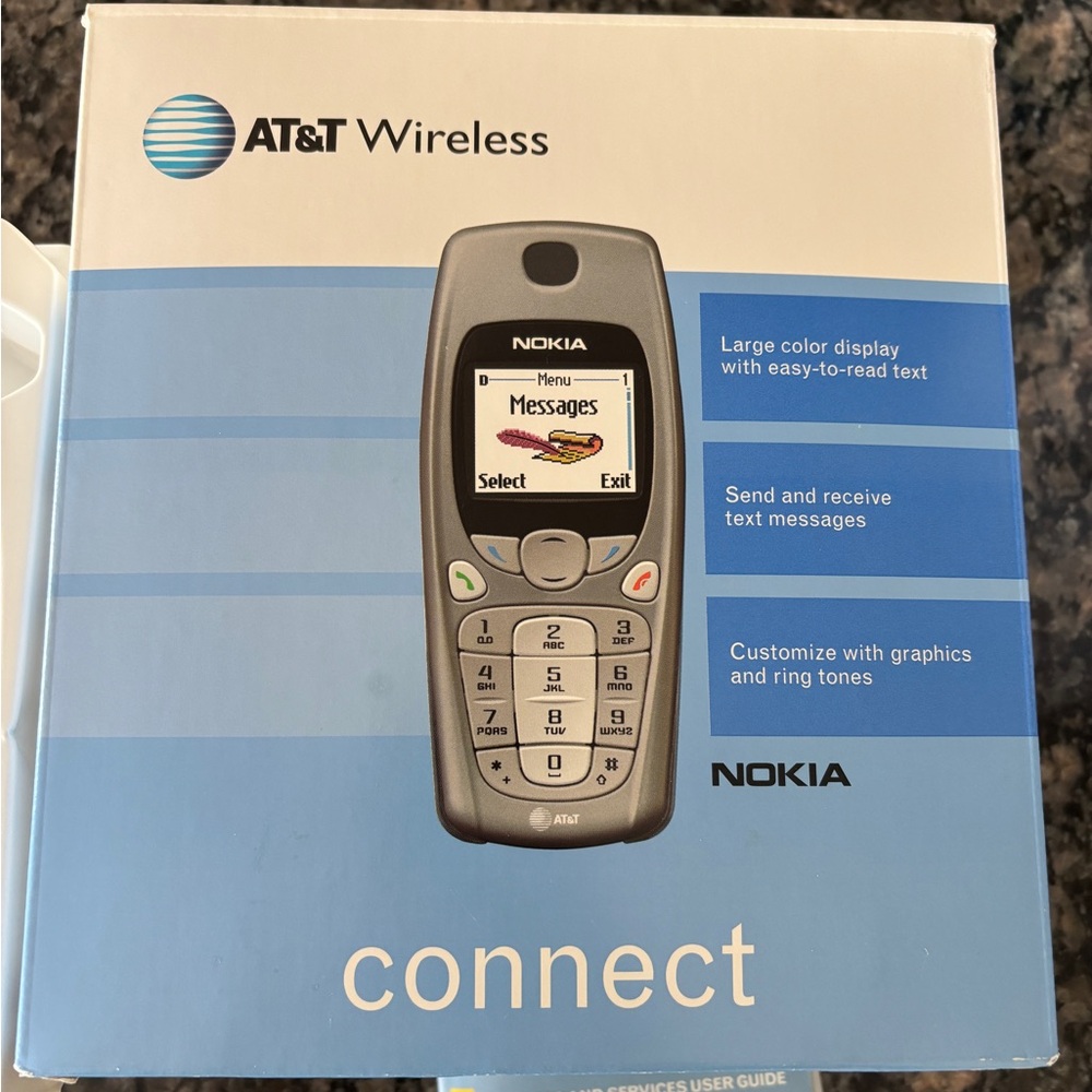 Vintage Nokia 3560 Phone w/Charger Battery & Packaging - For Collectors